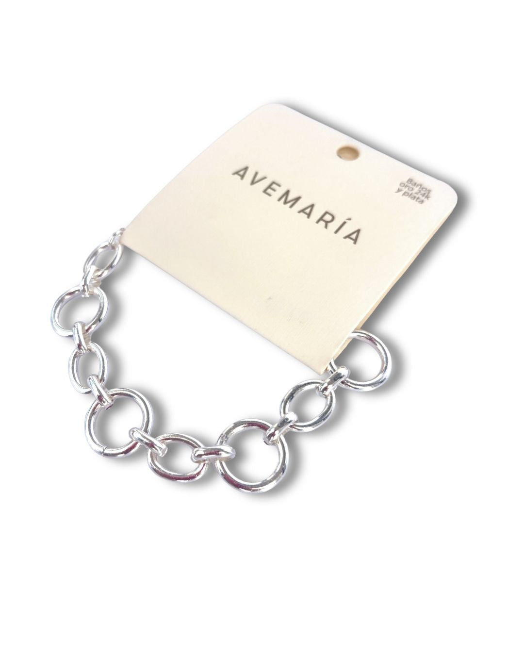 Pulsera eslabones plateada