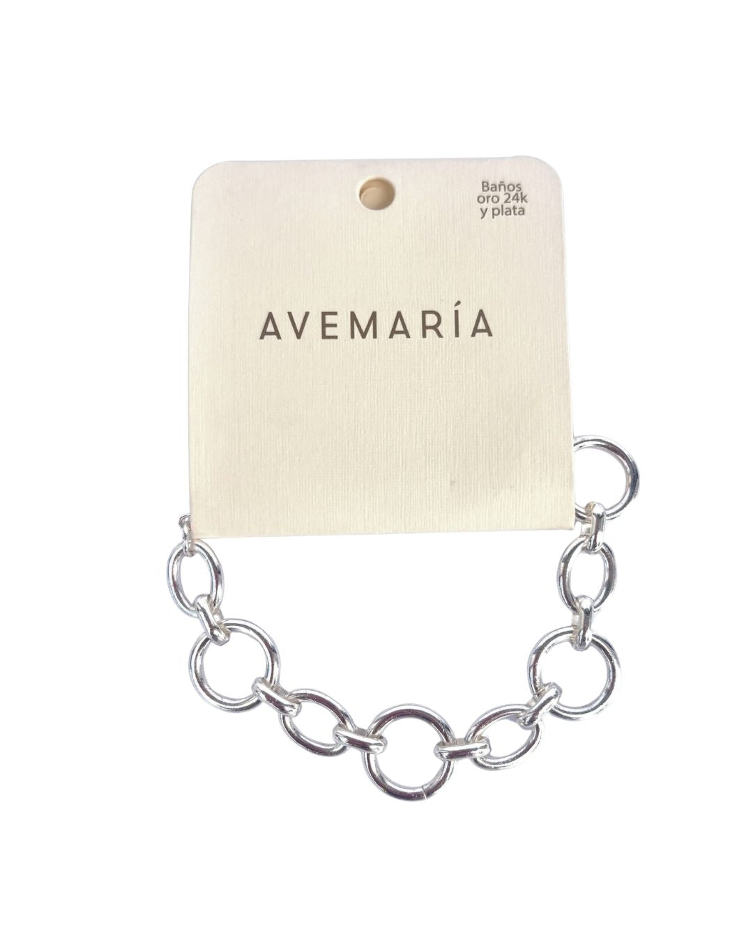 Pulsera eslabones plateada