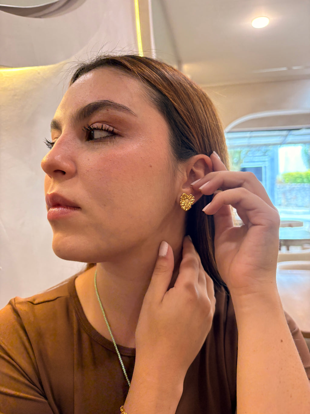 Aretes frambuesa